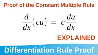 26 Proof of the Constant Multiple Differentiation Rule [upl. by Warms502]