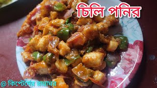 Chili Paneer Recipe A very Tasty Dinner Item  চিলি পনির রান্না [upl. by Ecnal]