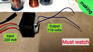 How to make 220v to 110v Transformer Easy method [upl. by Grati]