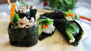 How to Make Vegan Sushi  Gunkan Maki Nigiri [upl. by Miki]