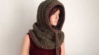 Crochet Hooded Neckwarmer Cowl [upl. by Yeldoow235]