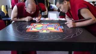 Tibetan Monks Create Sand Mandala at Clark College in Vancouver WA [upl. by Ethban]