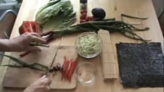 Raw Food RecipeVegetable Nori Rolls Ep18 [upl. by Retnyw]