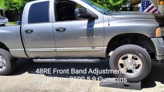 Dodge Diesel 48RE Transmission Front Band Adjustment Video [upl. by Floro]