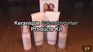 Keranique Volumizing Hair Kit for Thinning Hair Shampoo ConditionerFollicle Booster REVIEW [upl. by Marigolde905]