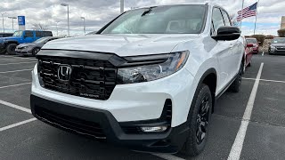 2024 Honda Ridgeline Black Edition  Platinum White Pearl  Walkaround [upl. by Nonnah]