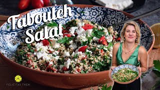 Tabouleh  Couscous Salat mit viel Petersilie  Felicitas Then [upl. by Neerod]