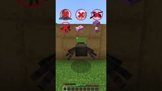 Smallest Holes vs Different Mobs minecraft shorts meme [upl. by Sellig]