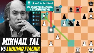 Mikhail Tal Shows an Incredible MIDDLEGAME against Lubomir Ftacnik  Keres Memorial 3rd 1981 [upl. by Vyky]