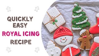 Quickly Easy Royal Icing  Recipe  How to make Royal Icing [upl. by Anneirb]