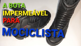 BOTA DE COURO IMPERMEÁVEL MOTOQUEIROS [upl. by Anaimad717]