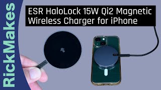 ESR HaloLock 15W Qi2 Magnetic Wireless Charger for iPhone [upl. by Crudden]