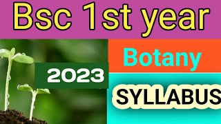 🔷Bsc 1st year Botany syllabus📚 2023 botany 1st semesterbsc bscadda bscsyllabus bsc1styear [upl. by Nancee528]