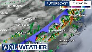 North Carolina Forecast Heat index up to 115 degrees level 2 severe storm risk [upl. by Sloane]