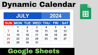 Dynamic Calendar in Google Sheets in Hindi  Google in Sheets Calendar [upl. by Ahsasal]