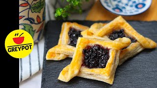 Puff Pastry Dessert Recipe  Puff Pastry Triangle Dessert Shorts [upl. by Pettiford]