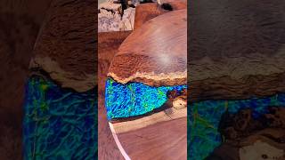 Opalescent Dichroic Inlay for resin river tables resinart rivertable liveedge [upl. by Sire816]