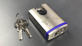 762 “Pick Proof” Yale Dimple Padlock Picked Bypassed and Gutted Model HSS50 [upl. by Matthews]