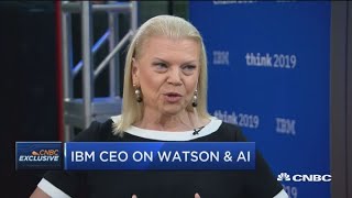 IBM CEO Ginni Rometty Hybrid cloud is a trillion dollar market and well be number one [upl. by Milena]