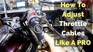 How To Adjust Motorcycle Throttle Cables [upl. by Ianaj]