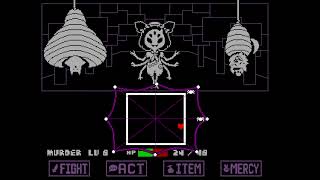 Muffet Fight  Genocide Route  TSUNDERSWAP [upl. by Nosnar482]