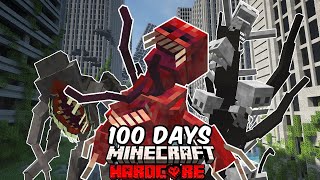 I Survived 100 Days In The Ultimate Parasite and Zombie Apocalypse in Hardcore Minecraft [upl. by Lainahtan]