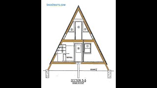 24x36 A Frame Cabin Shed Plans Blueprints [upl. by Aicella]