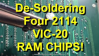 Vic20 Scavenging 4 More 2114 RAM Memory Chips To Help Save A Commodore PET Computer  Episode 1487 [upl. by Haldeman]