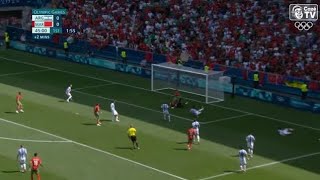 Argentina Vs Morocco U23 Highlights 2 2 Goals  Paris Olympics 2024 Gemes  ArgvsMrco Highlights [upl. by Rosanna246]