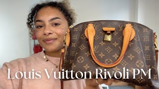 Louis Vuitton Rivoli PM Bag Review [upl. by Noiemad]