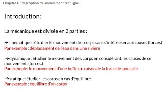 EB10 chapitre 6 description du mouvement rectiligne partie 2 [upl. by Kalagher]