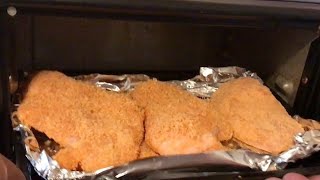 How to Shake and Bake Bagged Frozen Chicken Breast Toaster Oven [upl. by Ellah]