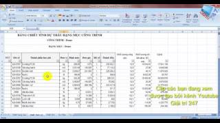 HD bóc tách dự toán xây dựng thủ công trên Excel chi tiết [upl. by Brace293]