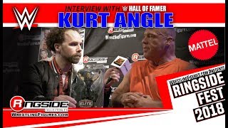 Ringside Fest 2018 WWE HALL OF FAMER KURT ANGLE INTERVIEW [upl. by Nnairrek]