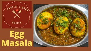 Egg Masala  Anda Masala  Goan style Anda Masala  एग मसाला  Sarita’s Goan Recipe [upl. by Eynobe]