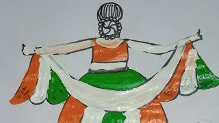 women dress in Tricolor art wow [upl. by Ludvig465]