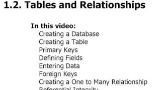 Access 2007 Tutorial 12 Tables and Relationships [upl. by Carrissa]