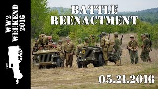 World War 2 Weekend  Battle Reenactment  Orange MA 20160521 [upl. by Cedell731]