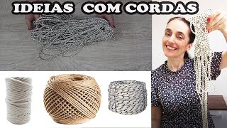 IDEIAS COM CORDAS PARA DECORAR GASTANDO POUCO [upl. by Killoran985]