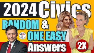 100 civics questions ONE EASY answers US naturalization test  2008 Civics Test  Officer Chelsea [upl. by Cowie]