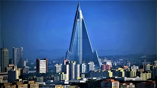 North Koreas Empty Spaceshiplike Ryugyong Hotel [upl. by Leban]