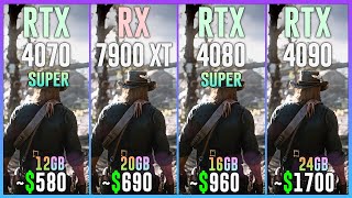 RTX 4070 SUPER vs RX 7900 XT vs RTX 4080 SUPER vs RTX 4090  Tested in 25 Games [upl. by Primavera]