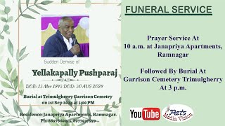 Prayer Service  Yellakapally Pushparaj  192024  10 am  Janapriya Apartments  Ramnagar [upl. by Gnourt]