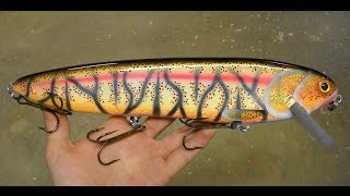 Making a Huge Tiger Trout JerkBait [upl. by Annatnom]