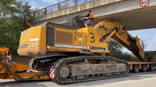 Loading amp Transporting The Liebherr 974 Excavator With Goldhofer Trailer  Fasoulas Heavy Transports [upl. by Connors]