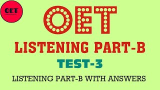 OET listening practice material PartB [upl. by Hayley]