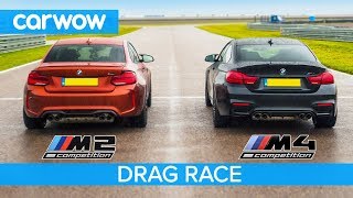 BMW M2 Comp vs M4 Comp  DRAG RACE ROLLING RACE TRACK BATTLE and DRIFT OFF [upl. by Spillar]