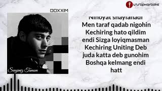 Doxxim  Sevgimiz Tamom KaraokeLyrics [upl. by Abran]