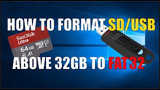 How To Format USBSD Card Above 32GB to FAT32 in Windows [upl. by Devora492]