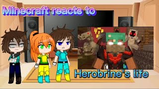 Minecraft reacts to quotHerobrines lifequot by RedstoneRecords Requested [upl. by Ribble]